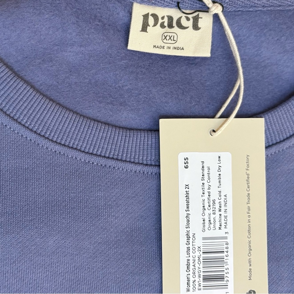 Pact Ombré Lotus Moon Star Graphic Soft Organic Cotton oversized pullover - Picture 4 of 7